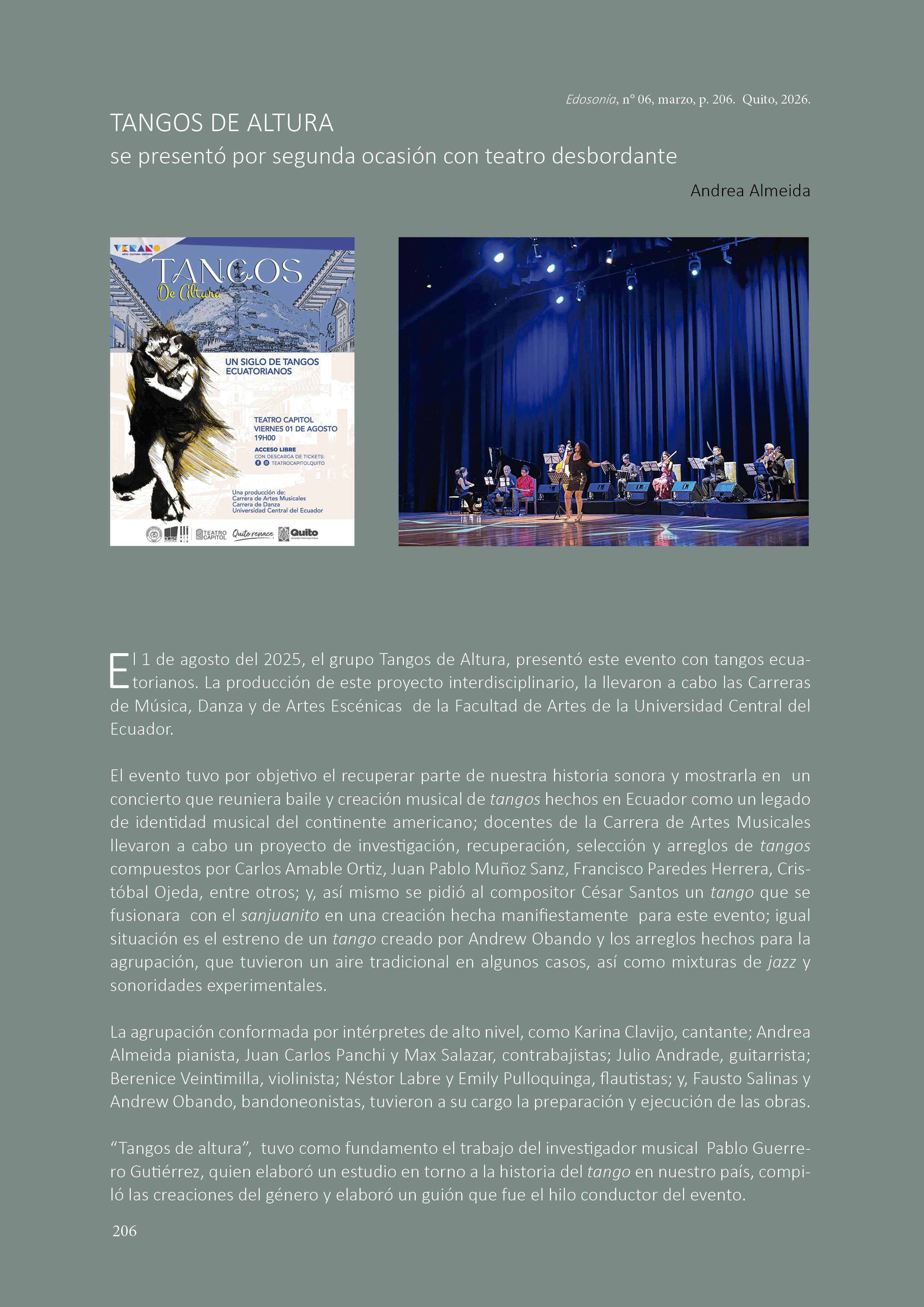 Tangos de altura: reseña